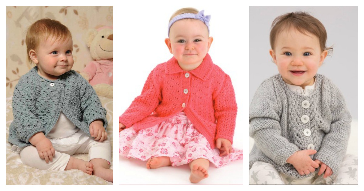 10 Baby Lace Cardigan Free Knitting Patterns