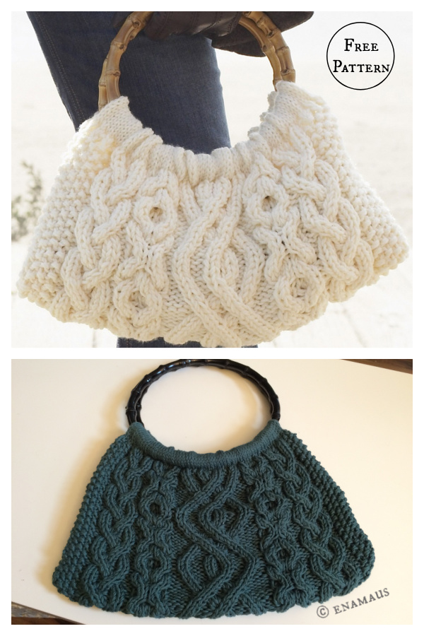 Cabled Bag Free Knitting Pattern