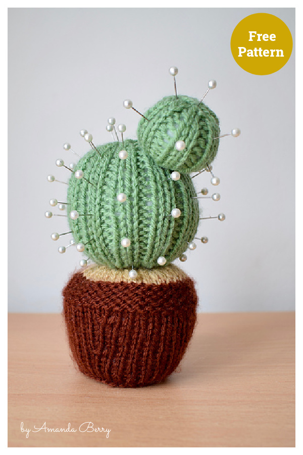 Cactus Pincushion Free Knitting Pattern