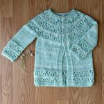 Cute as a Button Lace Baby Cardigan Free Knitting Pattern