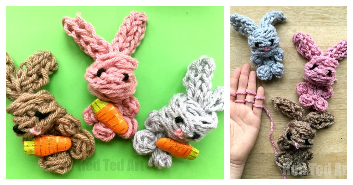 Easy Finger Knitting Bunny Video Tutorial