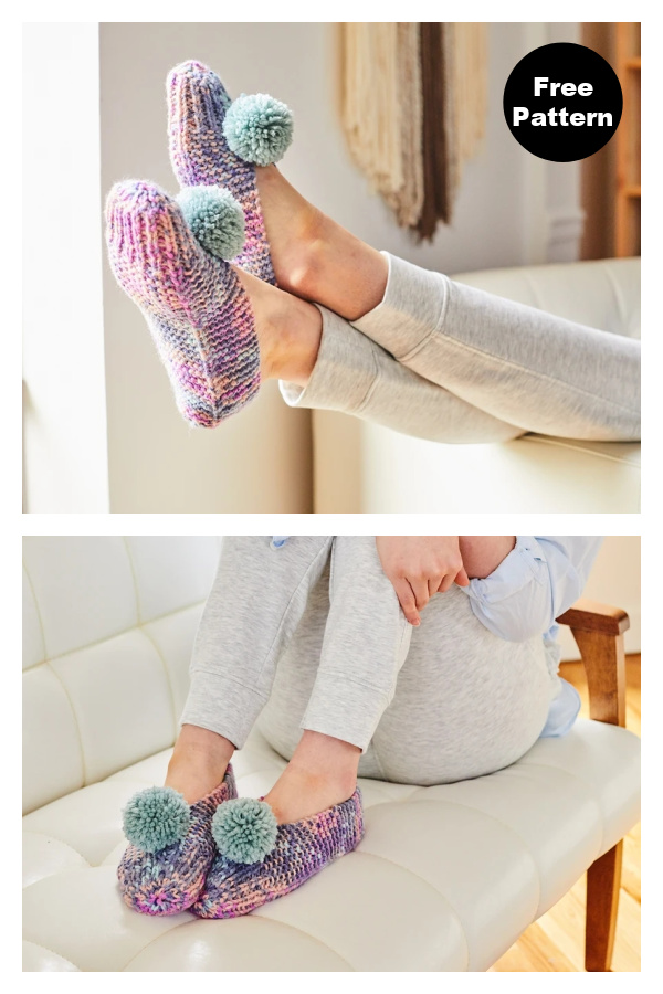 Easy Sassy Slippers Free Knitting Pattern