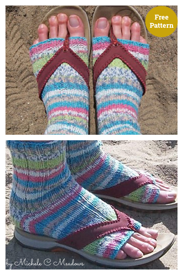 Flip Flop Socks FREE Knitting Pattern