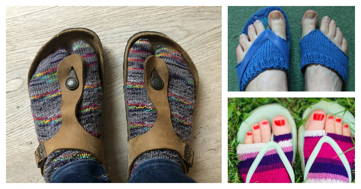 7 Flip Flop Socks FREE Knitting Pattern