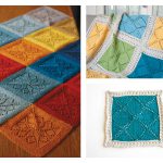 Lace Block Blanket Free Knitting Pattern & Paid