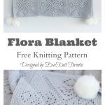 Lace Block Flora Blanket Free Knitting Pattern