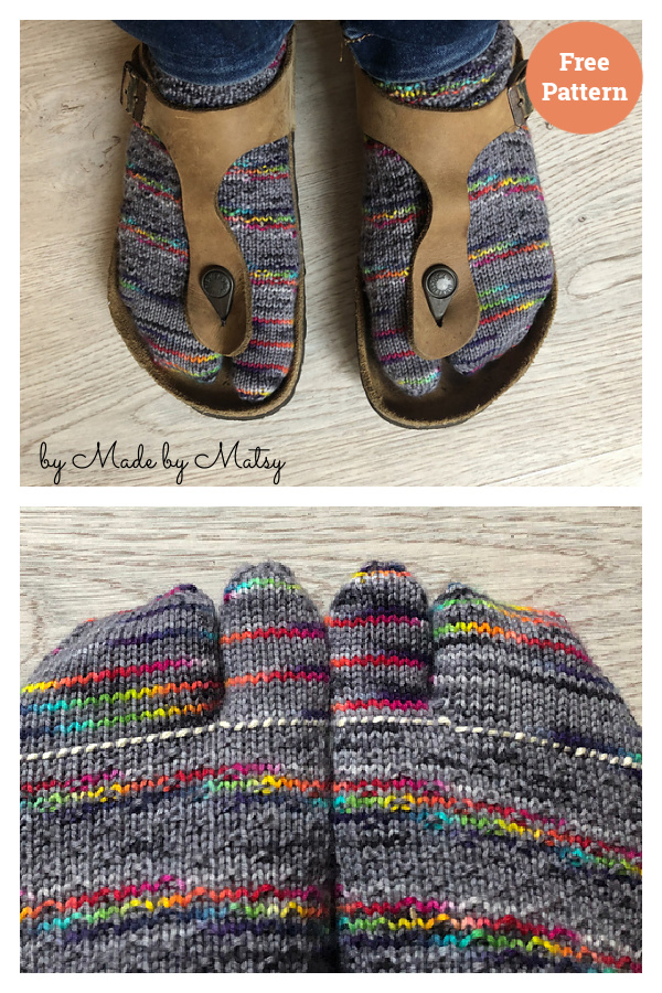Split Toes Socks Free Knitting Pattern