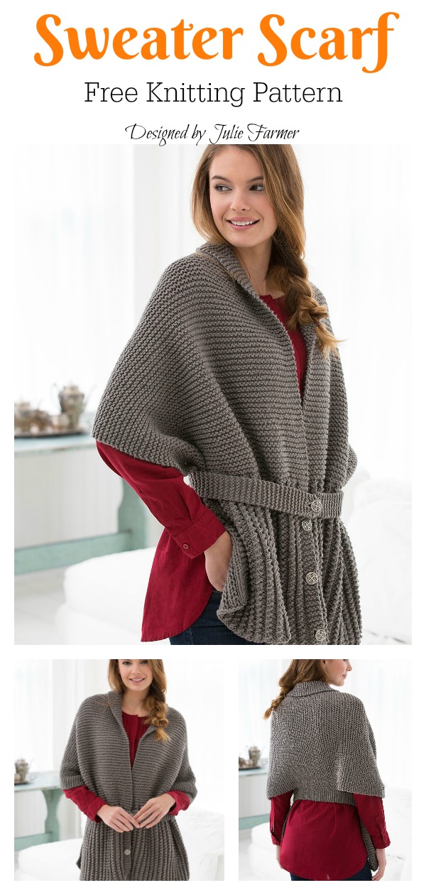 Sweater Scarf Free Knitting Pattern