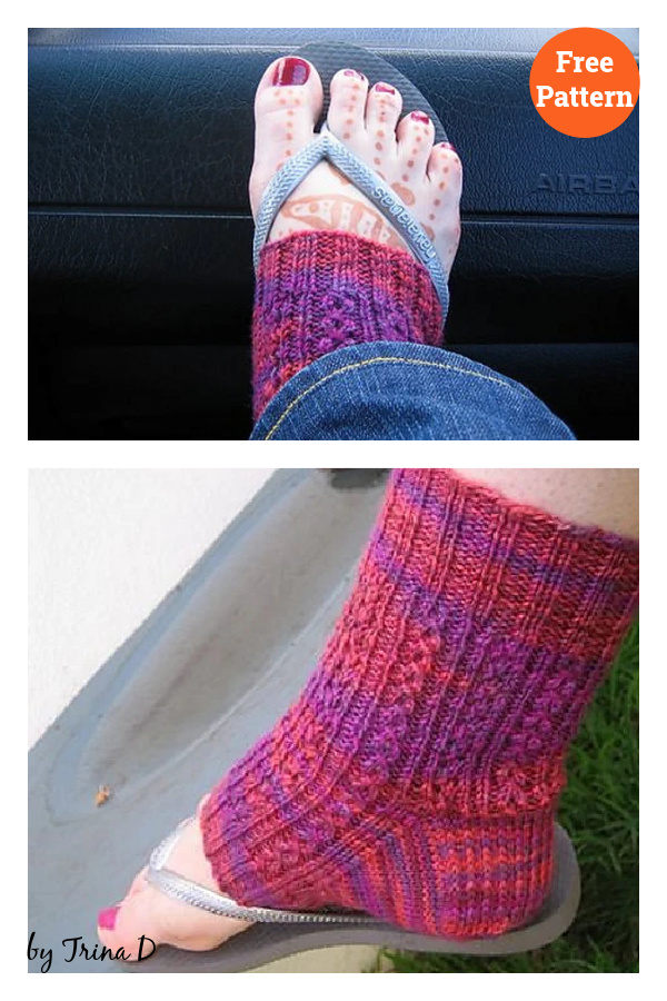 Ulterior Motive Pedicure Socks Free Knitting Pattern