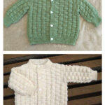 Basket Weave Baby Cardigan Free Knitting Pattern