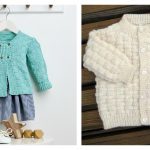 Basket Weave Baby Cardigan Free Knitting Pattern