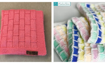 Brick Work Baby Blanket Free Knitting Pattern