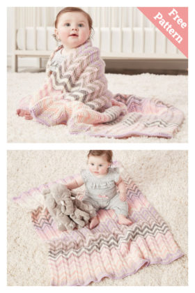 Chevron Baby Blanket Free Knitting Pattern