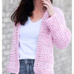 Cotton Candy Beginner Cardigan Free Knitting Pattern