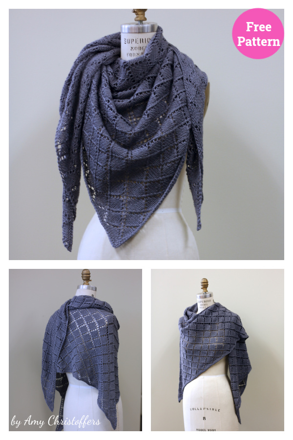 Dorothea Diamond Lace Wrap Free Knitting Pattern 