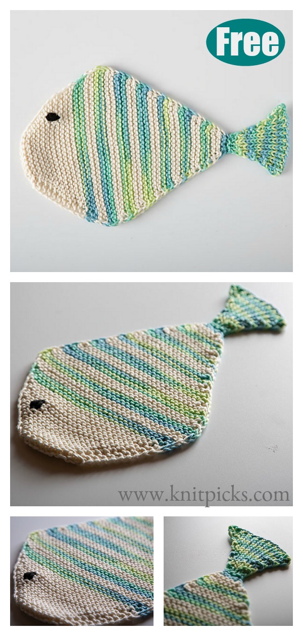 Fish Washcloth Free Knitting Pattern