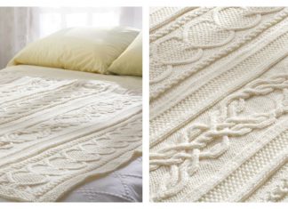 Gift Of Love Cable Afghan Blanket Free Knitting Pattern