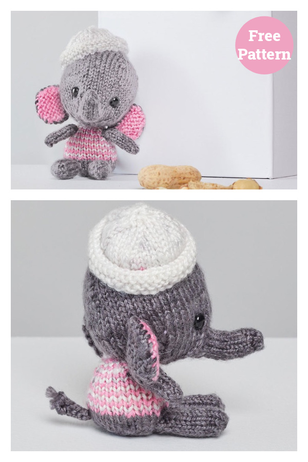 Little Elephant Amigurumi Free Knitting Pattern 