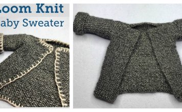 Loom Knit Baby Sweater Free Pattern and Video Tutorial