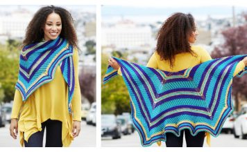 Outside the Chic Box Shawl Free Knitting Pattern