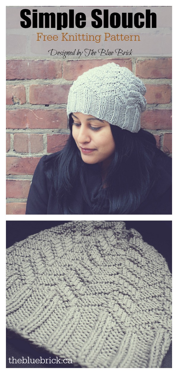 Simple Slouch Hat Free Knitting Pattern