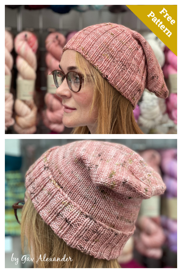 Simple Slouchy Hat Free Knitting Pattern