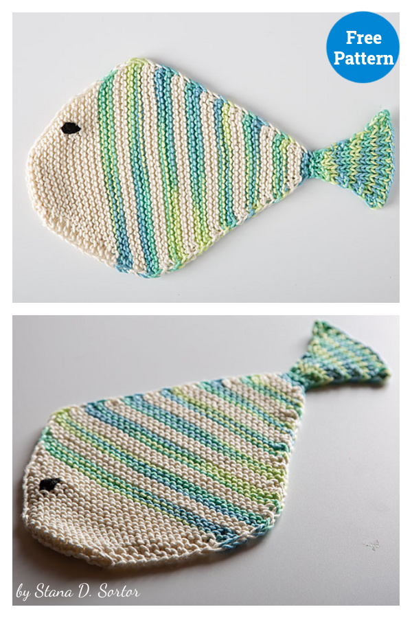 Something Fishy Dishcloth Free Knitting Pattern