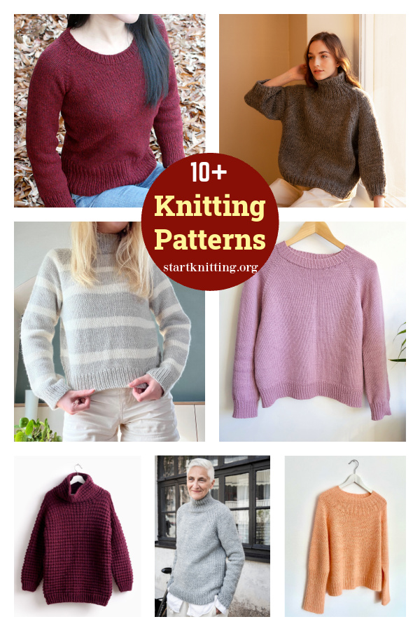 10+ Simple Pullover Sweater Knitting Patterns 