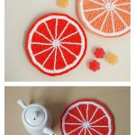 Citrus Fruit Potholder Free Knitting Pattern