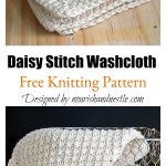 Daisy Stitch Washcloth Free Knitting Pattern and Video Tutorial
