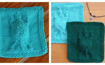 Embossed Turtle Dishcloth Free Knitting Pattern