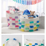 Fringed Basket Free Knitting Pattern