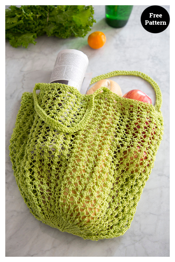 Lacy Market Bag Free Knitting Pattern 
