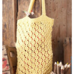 Lattice Lace Market Bag Free Knitting Pattern