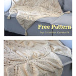 Natural Maxcolor Leafy Afghan Free Knitting Pattern
