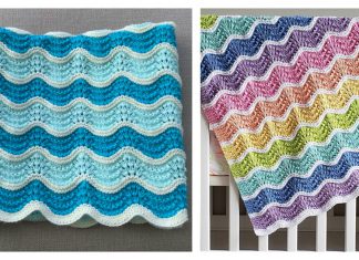 Pastel Rainbow Baby Blanket Free Knitting Pattern