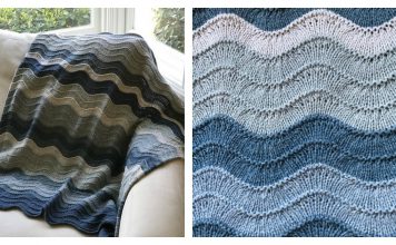 Waves Blanket Free Knitting Pattern