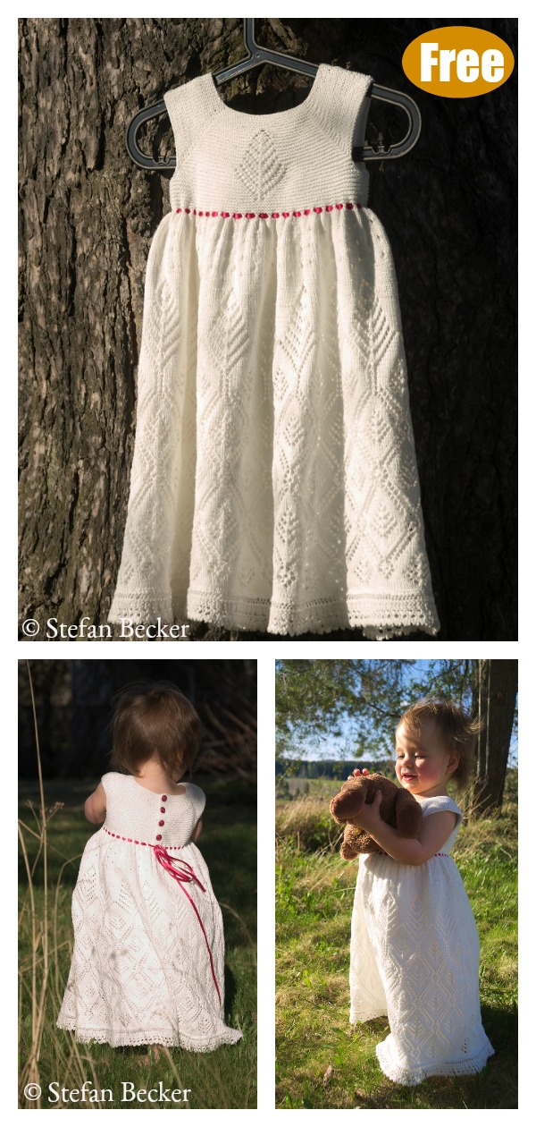 Royal Baby Lace Dress Free Knitting Pattern