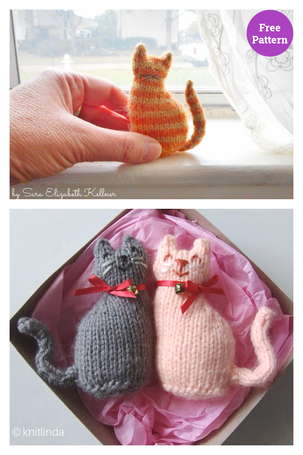 Tiny Window Cat Free Knitting Pattern 