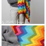 Garter Stitch Super Rainbow Swaddle Blanket Free Knitting Pattern