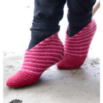 Garter Stitch and Stripes Slippers Free Knitting Pattern