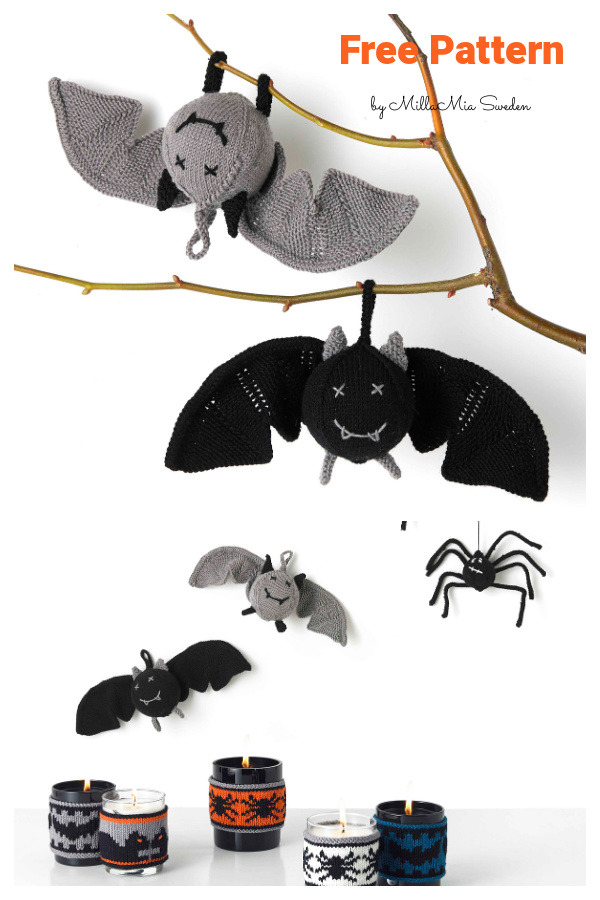 Halloween Bat Toy Free Knitting Pattern