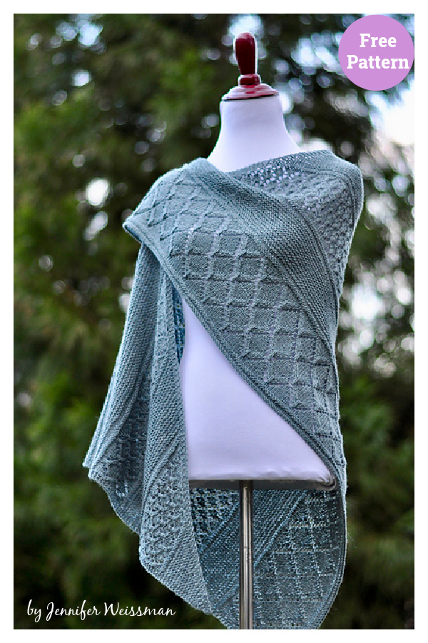 Lattice Sampler Shawl Free Knitting Pattern 