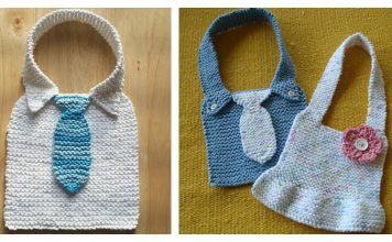 Manly Baby Bib Free Knitting Pattern