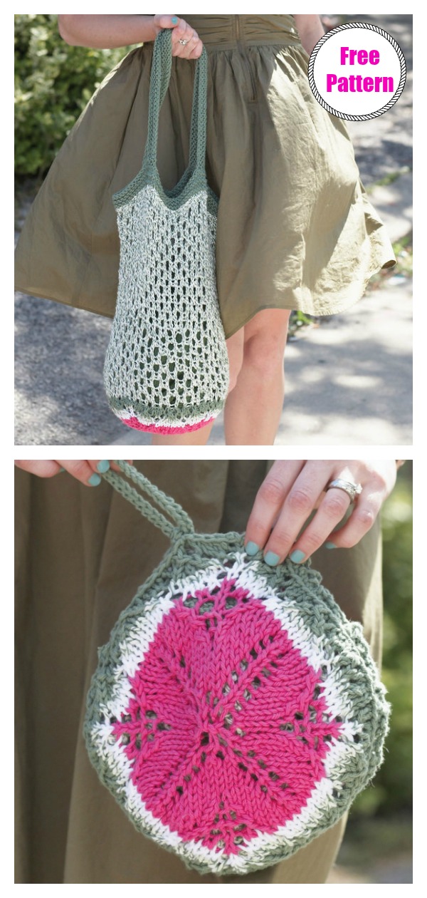 Melon Pocket Bag Free Knitting Pattern