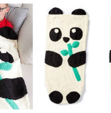 Panda Bear Snuggle Sack Free Knitting Pattern