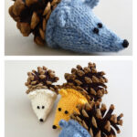 Pine Cone Hedgehog Free Knitting Pattern