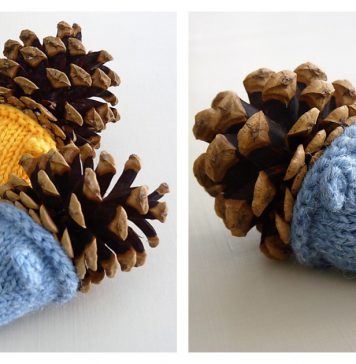 Pine Cone Hedgehog Free Knitting Pattern