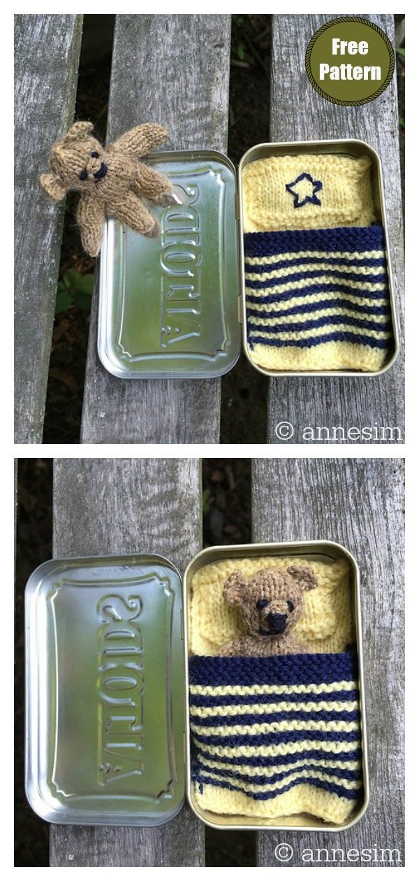 Pocket Ted Bear Free Knitting Pattern 