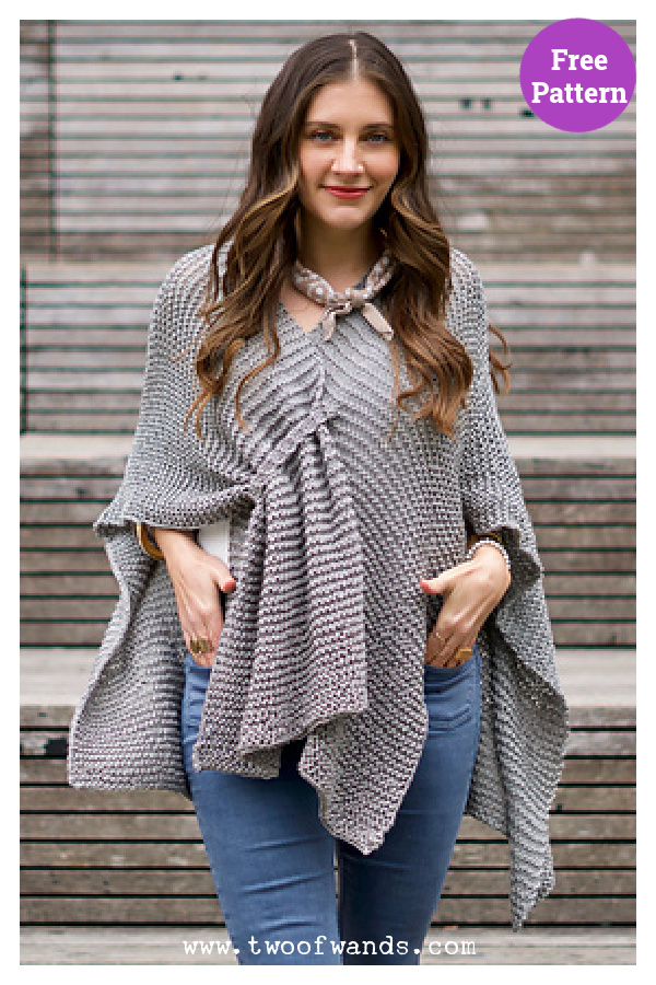 Stone Ridge Ruana Shawl Free Knitting Pattern 